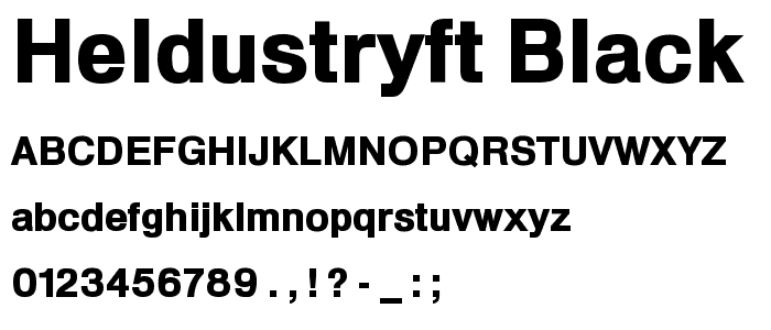 HeldustryFT Black font